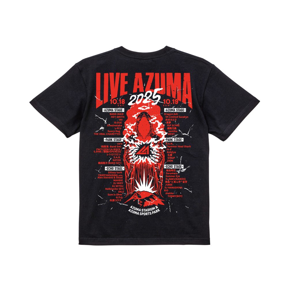 LA25 METAL TEE – BLACK | LIVE AZUMA 2025 | 福島県あづま総合